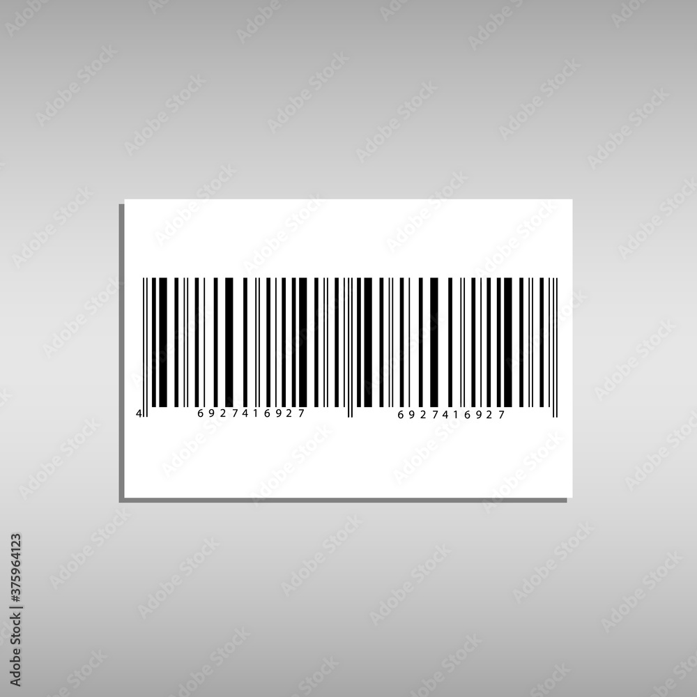 Bar Code Static Realistic bar code icon. A modern simple flat barcode. Marketing, the ...