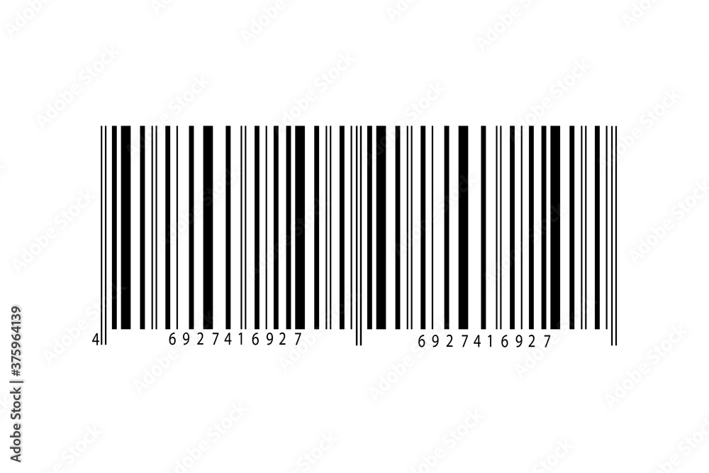 Realistic bar code icon. A modern simple flat barcode. Marketing, the ...