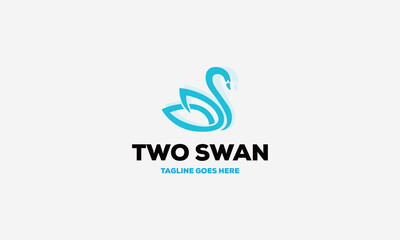 Canvas Print - Swan Vector Logo Design Inspirations