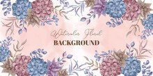 Wedding Watercolor Floral Background