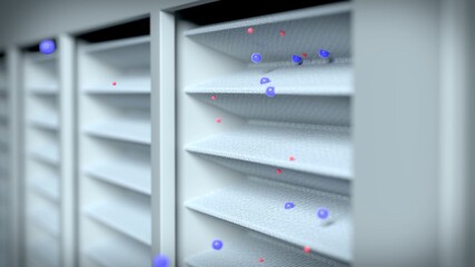 3d rendering of a hepa filter that can completely remove fine dust and ultra fine dust and refresh i