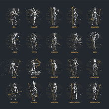 Collection Of African And Egyptian Gods And Heroes