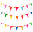 © Yammy - Celebration decorations and decorations  Festive season  With different colored flags hanging on top
