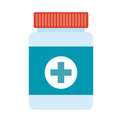 Poster - bottle of medicine drugs flat style icon