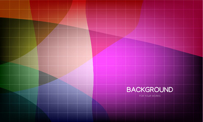 Aufkleber - Colorful abstract background with grid lines. Minimalist concept. For use in all types of design work. Vector illustration.