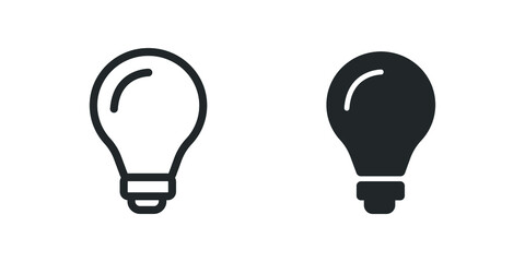 Poster - light bulb on white background. vector illustration of idea symbol 
