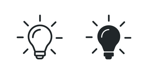 Poster - light bulb on white background. vector illustration of idea symbol 