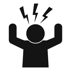 Poster - stress nervous icon. simple illustration of stress nervous vector icon for web design isolated on wh