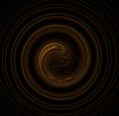 Fototapete - 3D visualization and isolated abstract fractal on a black background. The abstract computer is generated by a fractal design. Great for paper cell phone wall phone
