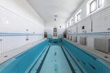 Fototapeta  - Empty swimming pool under maintenance