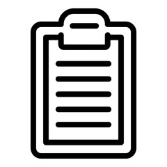 Poster - Clipboard icon. Outline clipboard vector icon for web design isolated on white background