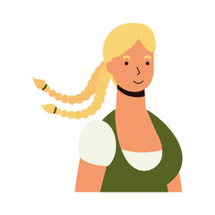 Sticker - beautiful german blond woman avatar character