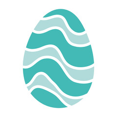 Poster - happy easter egg paint with waves