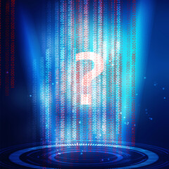 Poster - 

2d illustration question mark background