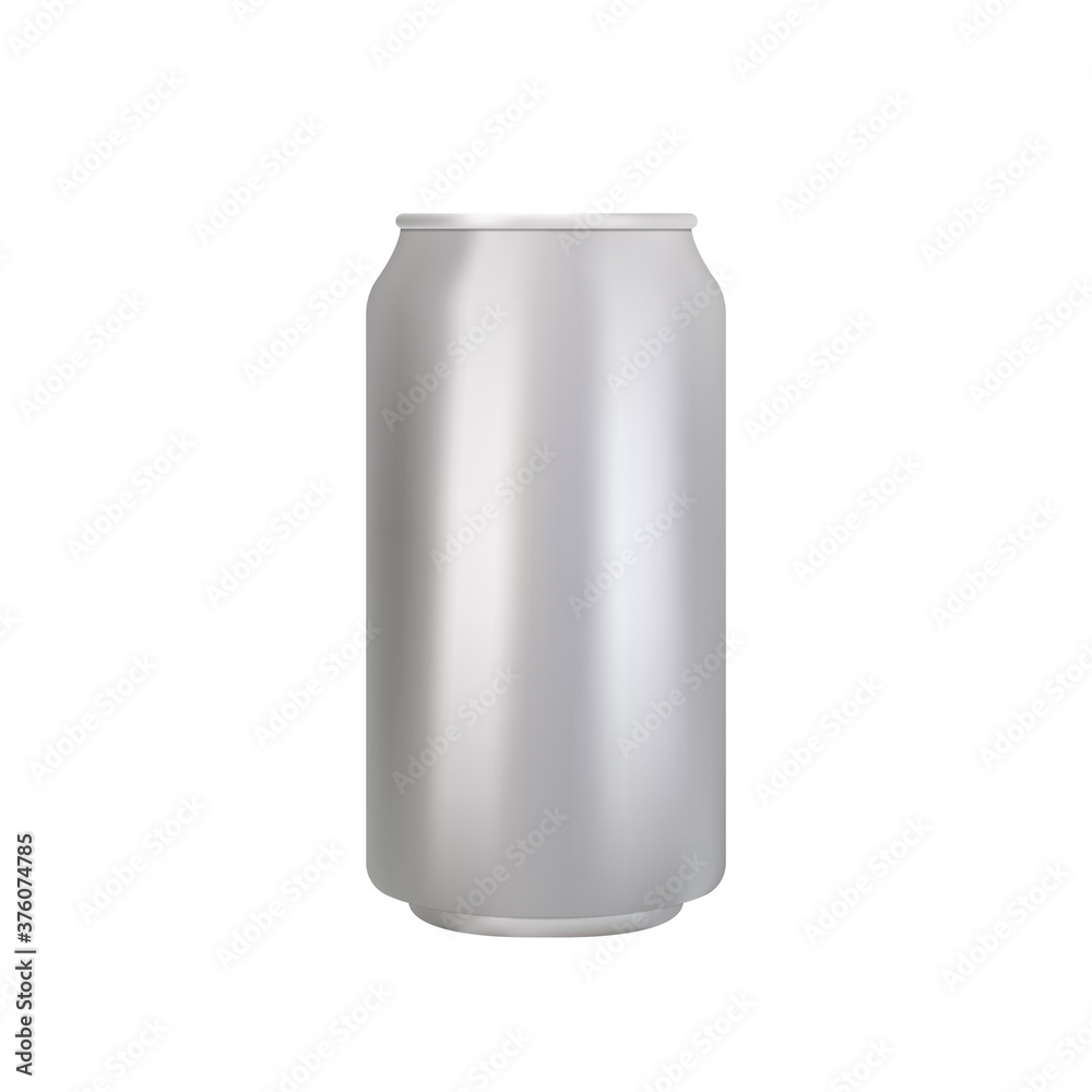 Aluminium beer 3d. Mockup Template. Realistic metal cans. 3D can mockup