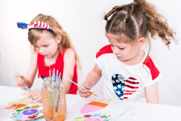 Wall Mural - July 4th kids art