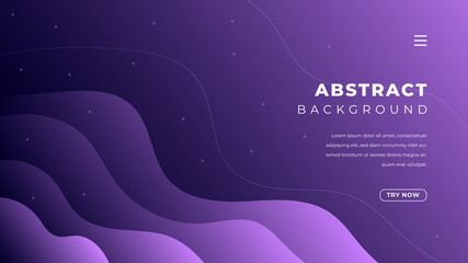 Poster - Colorful geometric background. Purple elements with fluid gradient. Fluid shapes composition. Vector Illustration Eps10.