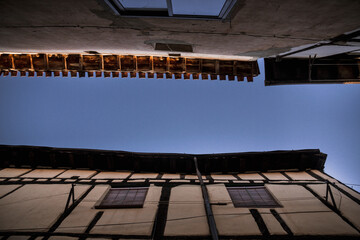 Roofs of Covarrubias village in Burgos, Spain