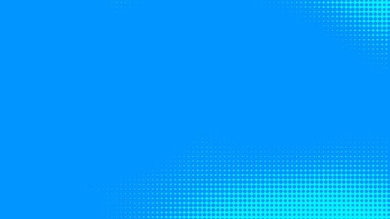 Poster - Dots halftone blue color pattern gradient texture with technology digital background. Dots pop art comics with summer background.