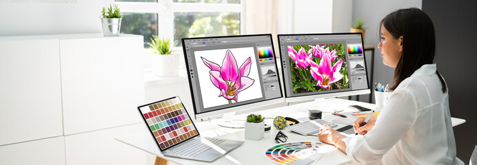 Poster - Graphic Designer Artist Working