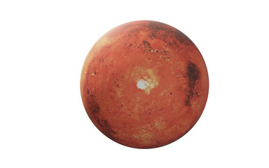 Wall Mural - south polar cap on mars isolated. high quality 3d rendered illustration. elements of this image were