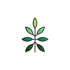 Poster - Leaf color gradient vector icon