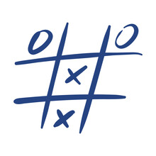 Tic Tac Toe Game Free Form Style Icon