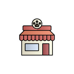 Poster - Pet shop color gradient vector icon