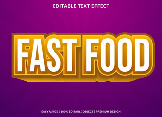 Poster - fast food text effect template design with bold font style and modern concept use for brand and business logo