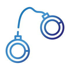 Poster - handcuff police gradient style icon