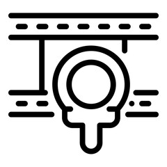 Poster - Movie creator icon. Outline movie creator vector icon for web design isolated on white background