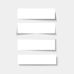 Poster - set of banners with shadows. empty rectangle panels with shade. vector