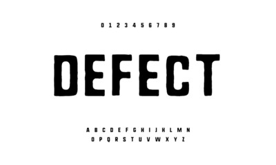 Leinwandbilder - Gothic and rough alphabet font. Typography grunge a to z. Typeface design vector.