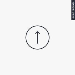 Poster - Up arrow, linear style sign for mobile concept and web design
