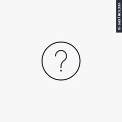 Poster - Question, linear style sign for mobile concept and web design