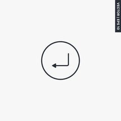Fototapete - Enter, linear style sign for mobile concept and web design