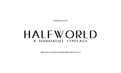 Leinwandbilder - Simple uppercase typography font set. Alphabet typeface design vector.