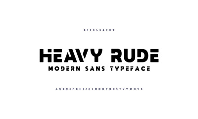 Fototapete - Typeface bold design. Alphabet fonts set a to z. Vector illustration.