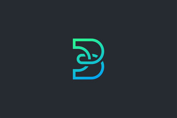 Technology Letter b Logo Template