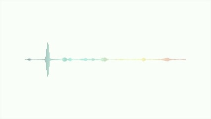 Fototapete - looped animation audio frequency monitor sound wave.