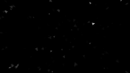 Poster - Abstract geometric Plexus fantasy technology background with moving triangles.