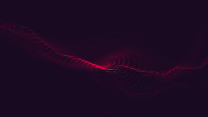 Poster - Abstract polygonal space low poly dark background with connecting dots and lines. Connection structure. 
Science background. Futuristic polygonal background. Triangular background. Wallpaper. Business