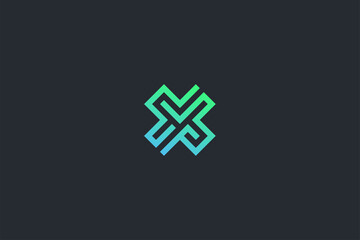 Technology Letter X Logo Template