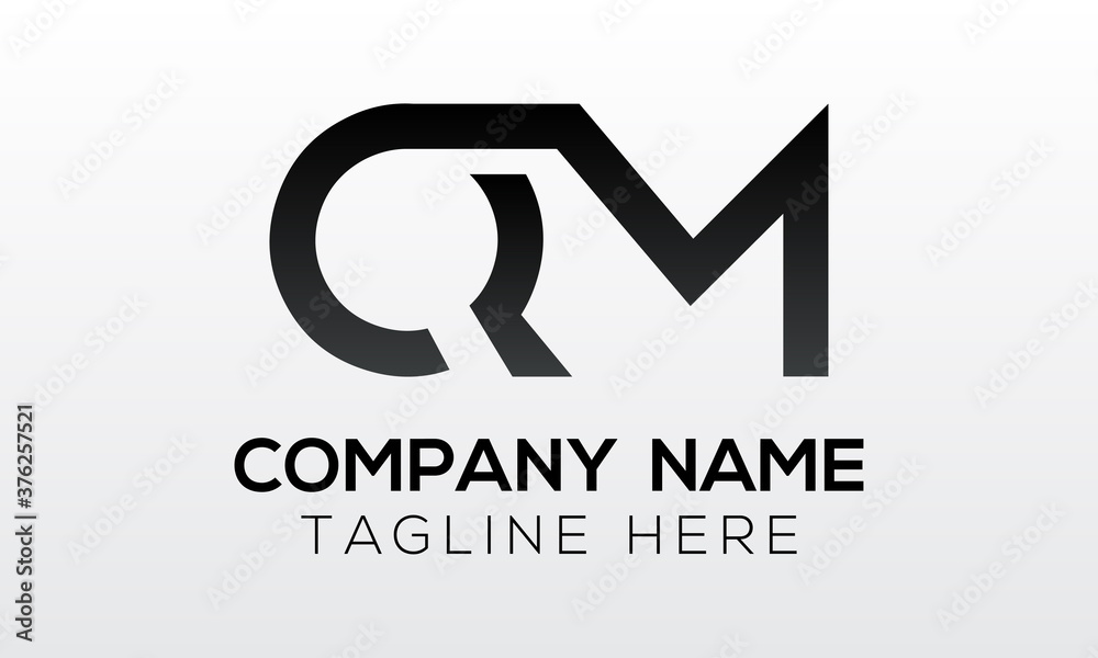 Initial letter QM logo design with modern business typography vector ...