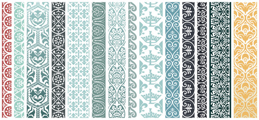 Wall Mural - mega lines set. vintage style