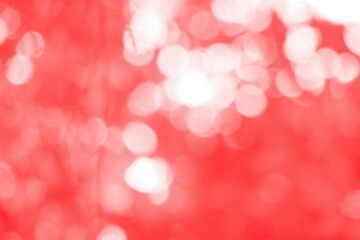 Sticker - Red and pink blurred defocused bokeh background, Christmas and New Year concept