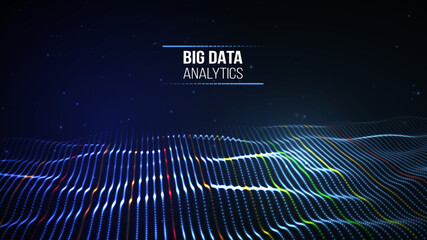 Poster - black data technology background. business computer internet concept. big data network illustration.