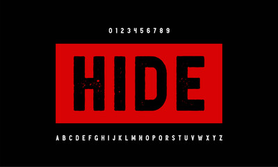 Leinwandbilder - Gothic alphabet font. Typography grunge a to z. Typeface design vector.