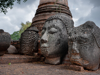 Stone Buddha Heads, Ayutthaya, Thailand