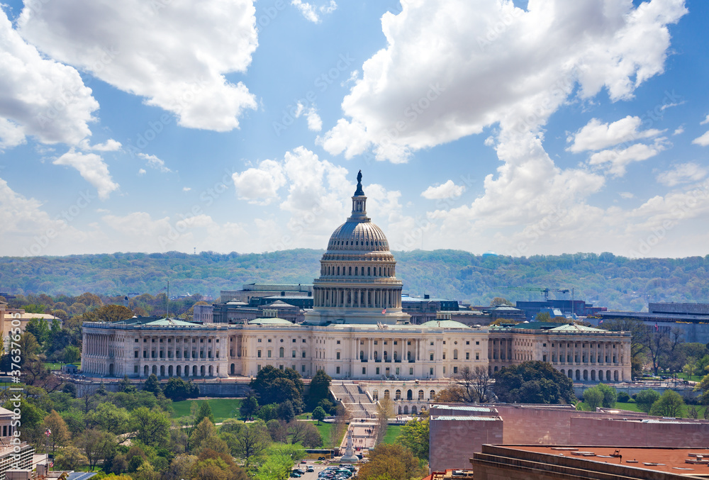 United States Congress Capitol Building on National Mall in Washington ...